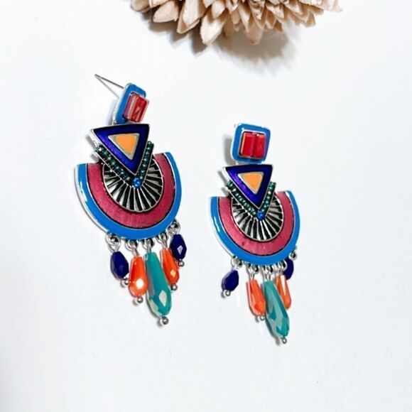 Boho statement earrings M250 - Picture 5 of 5